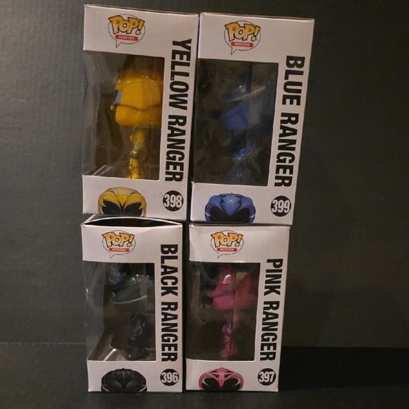 Funko Pop! Power Rangers Set - Vibrant Blue, Yellow, Pink, Black - Picture 8 of 10